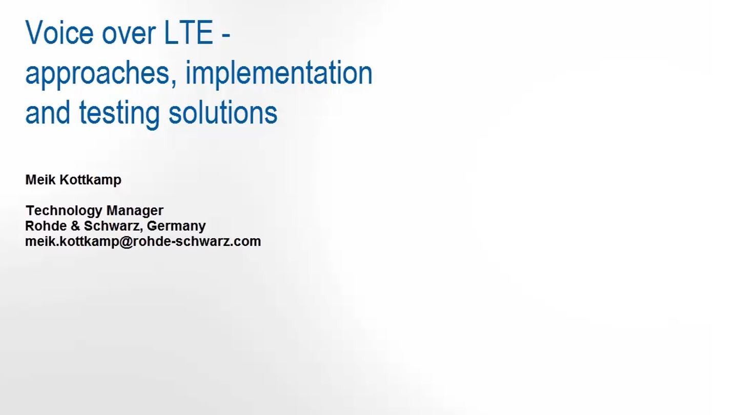 Voice over LTE